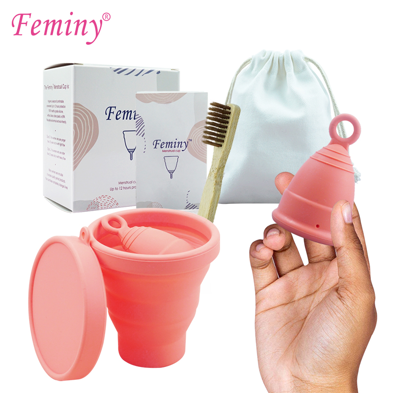 Menstrual Cup Silicone - Sterilizatör fincan kadın tıbbi silikon yumuşak