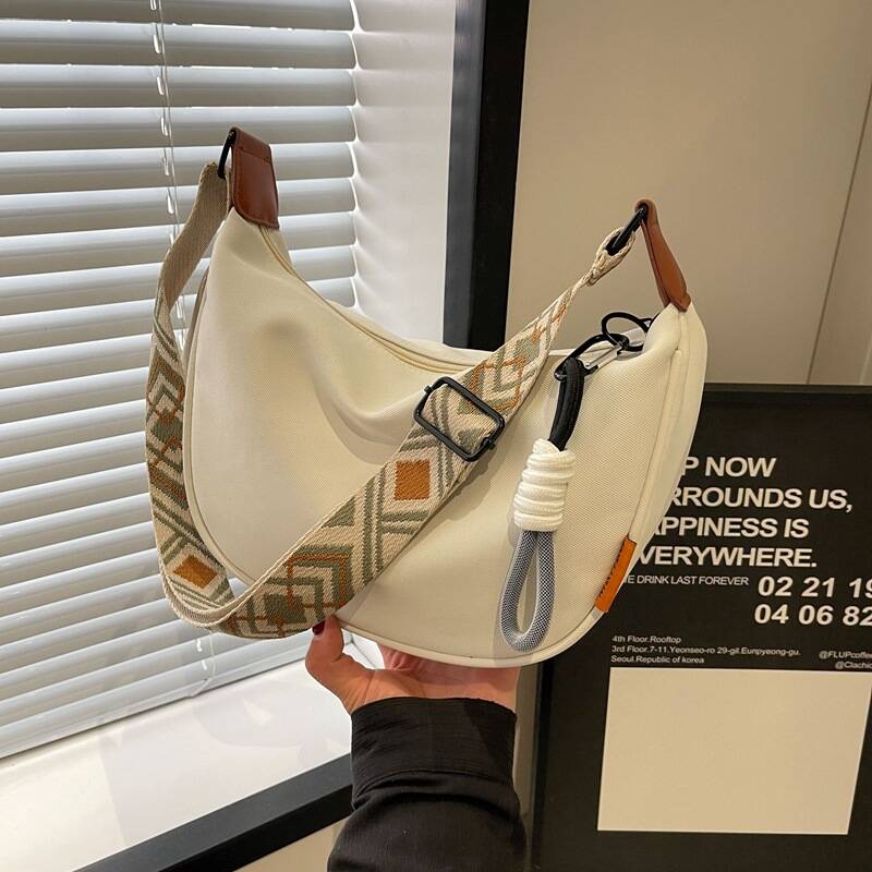 Linen Bag Bulk - Yeni Moda Çapraz Askılı Basit Geniş
