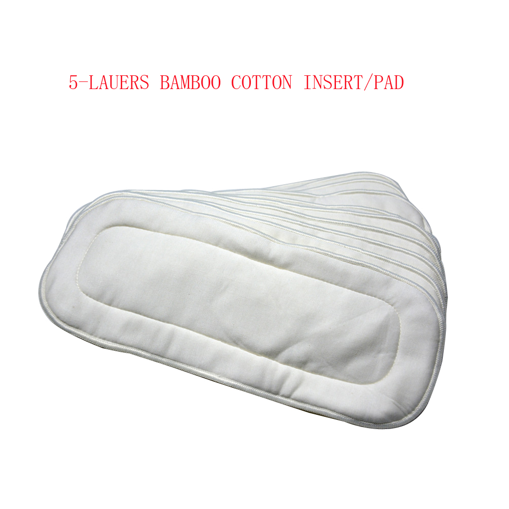 Cloth Diaper Insert - (5 adet Çok) Organik Bambu Pamuk