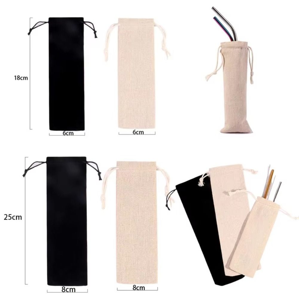 Linen Bag Bulk - Çok fonksiyonlu Pamuklu Keten İpli Cepli