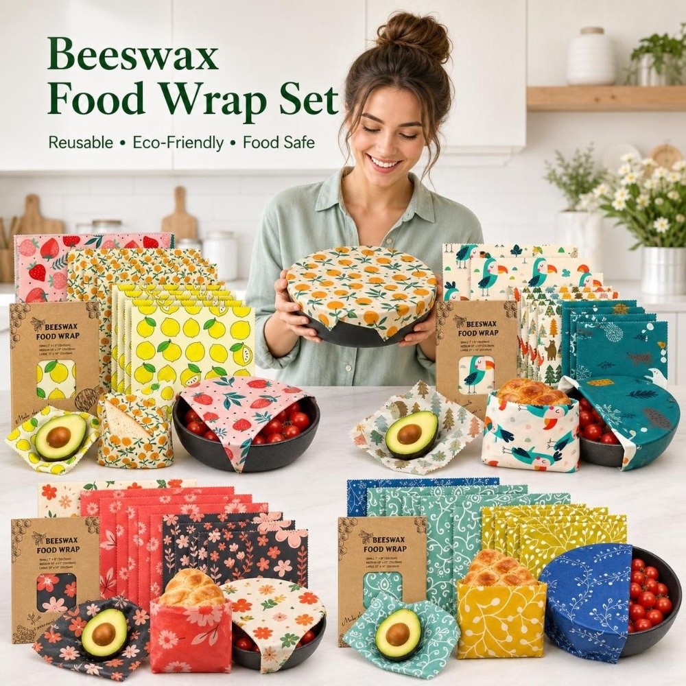 9 adet çok boyutlu balmumu gıd - Beeswax Food Cover incelemesi ve fiyatı