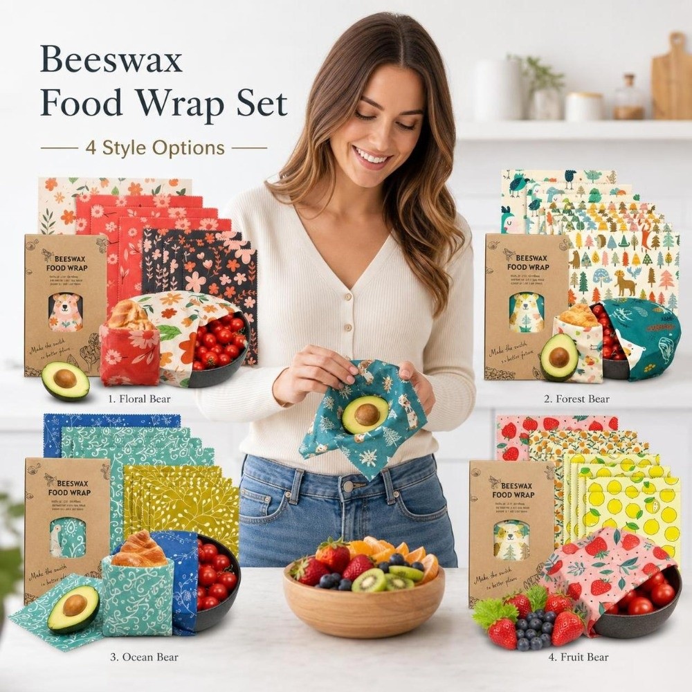 9 adet Çok Boyutlu Balmumu Gıd - Beeswax Food Cover incelemesi ve fiyatı
